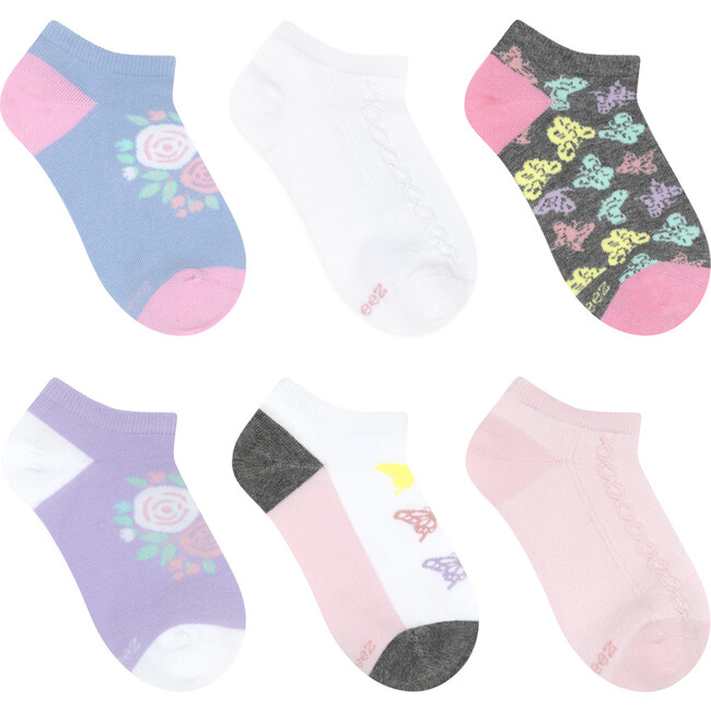 Macy No Show Sock, Pink (6 Pack)