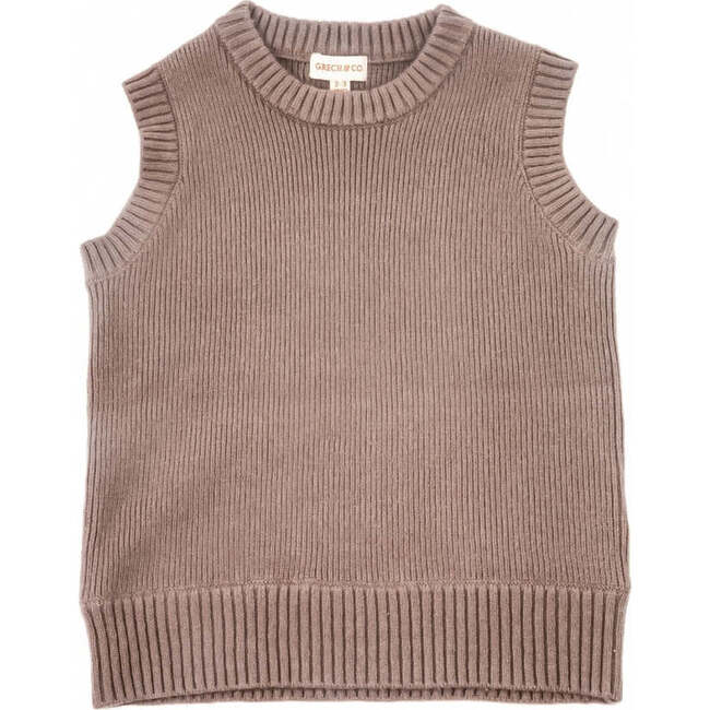 Classic Rib Knit Sweater Vest, Storm