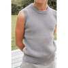 Classic Rib Knit Sweater Vest, Storm - Vests - 4