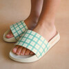 Classic Lightweight Slide Sandal, Fern Plaid - Sandals - 3