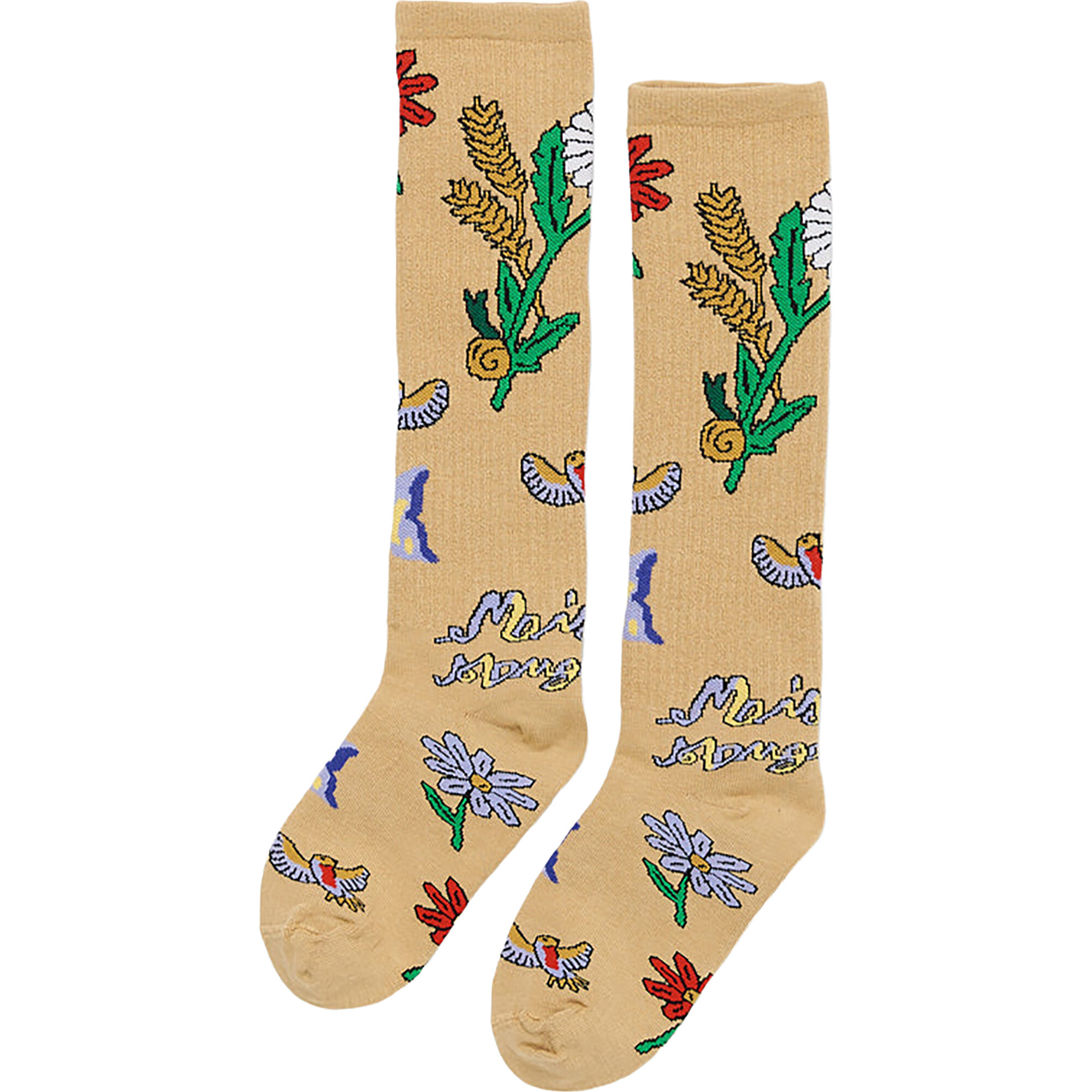 The Farm Long Sock, Beige - Socks - 1