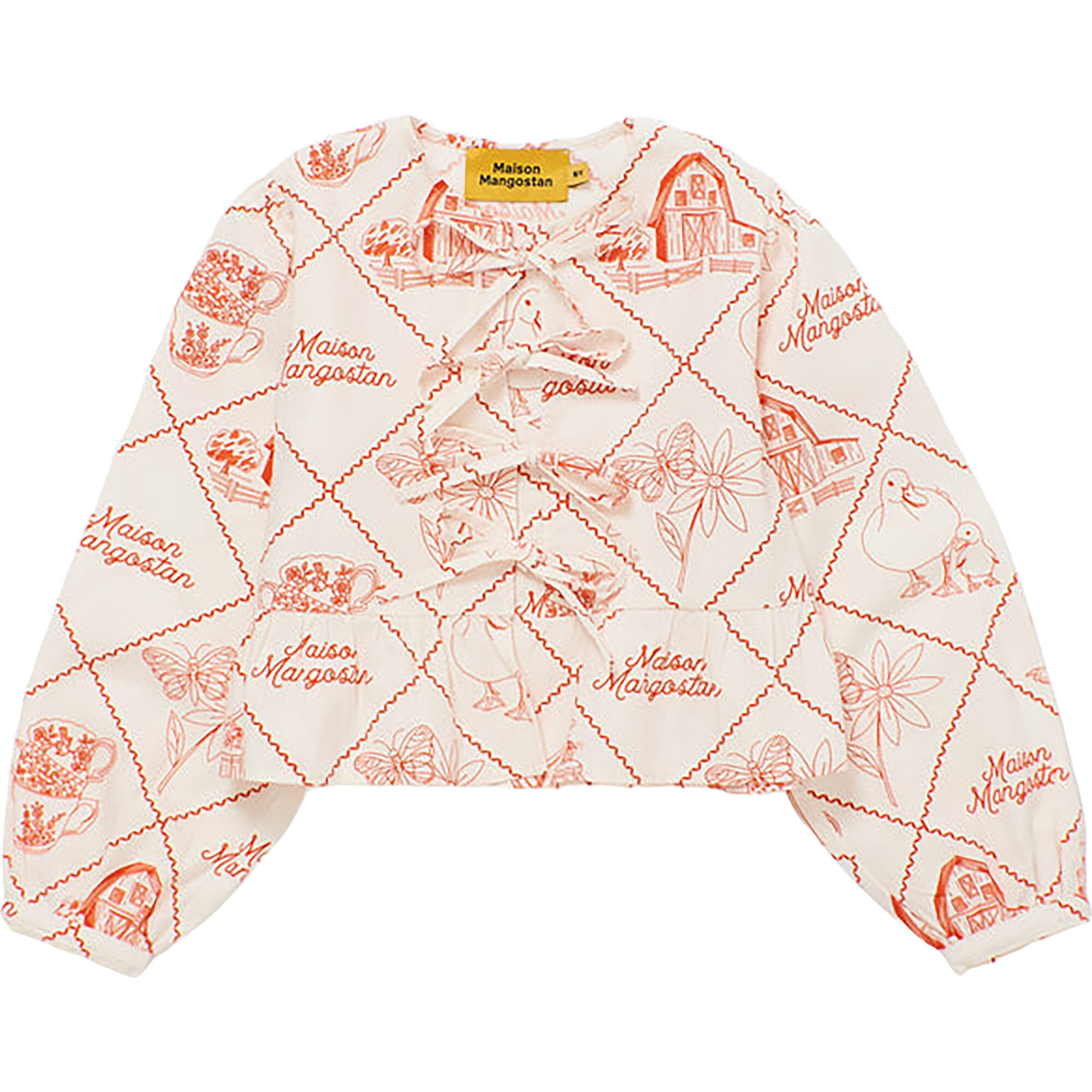 Table Cloth Shirt, Red/White - Shirts - 1