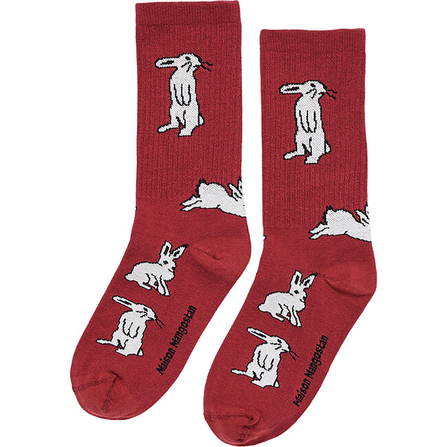 Rabbit Short Sock, Red