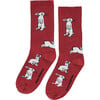 Rabbit Short Sock, Red - Socks - 1 - thumbnail