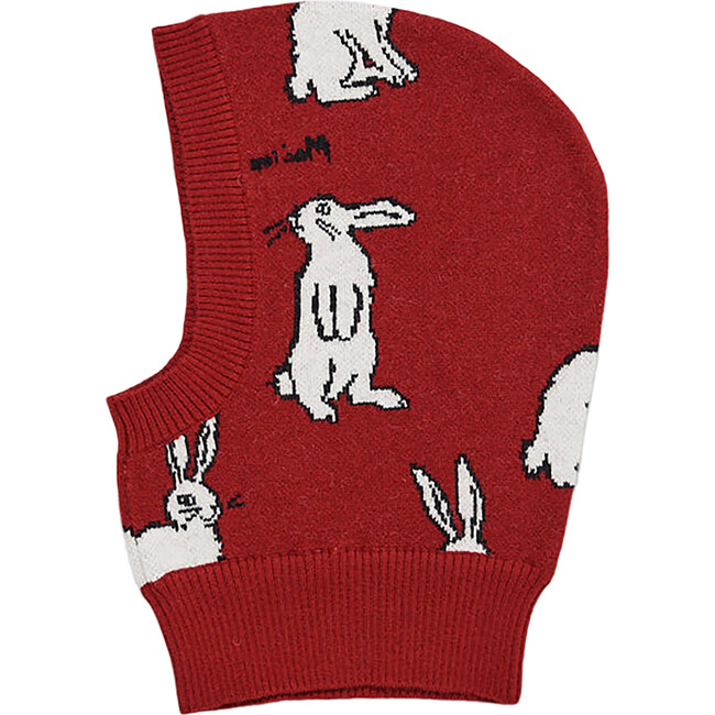 Rabbit Balaclava, Red - Balaclavas - 1