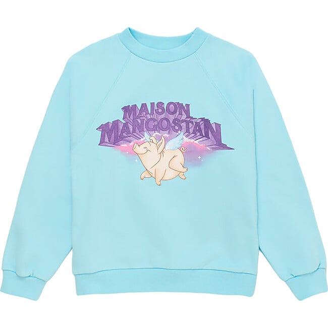 Flying Pig Sweatshirt, Light Blue