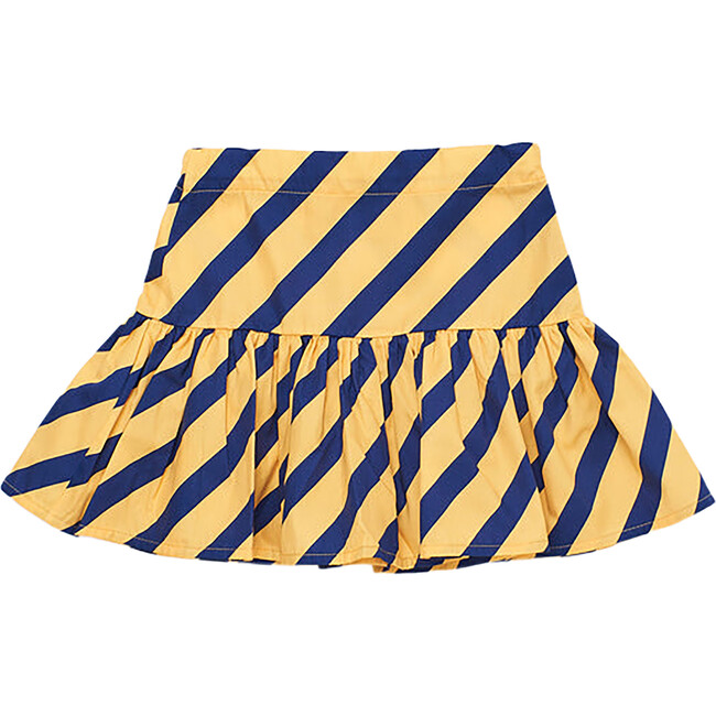 Diagonal Stripes Skirt, Yellow/Navy