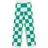 Dama Knit Trousers, Green/White - Pants - 1 - thumbnail