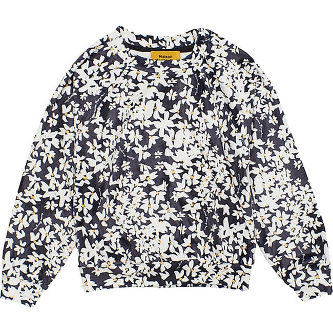 Daisy Sweatshirt, Navy Grey