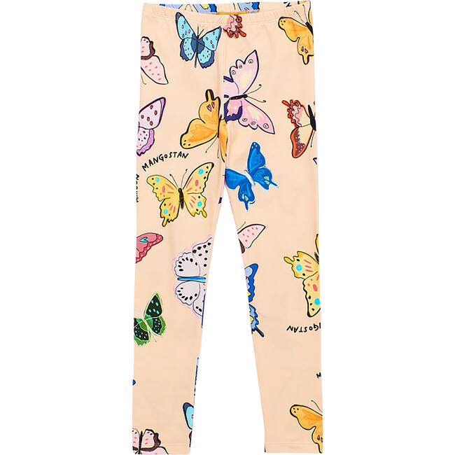 Butterflies Legging, Light Peach