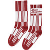 Blanket Short Sock, Red/White - Socks - 1 - thumbnail