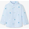 Oxford Baby Boy Shirt, Cloud - Shirts - 1 - thumbnail