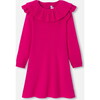 Girl Knitted Dress, Grenadine Pink - Dresses - 1 - thumbnail