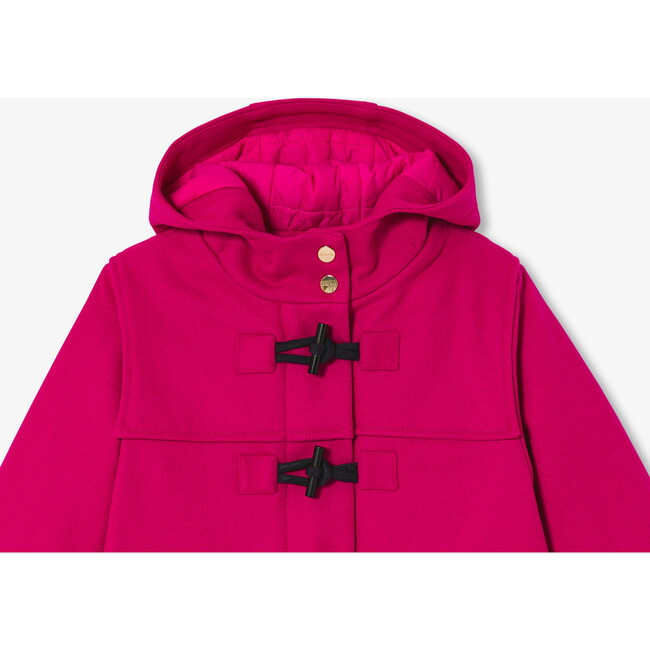 Girl Wool Duffle-Coat, Grenadine Pink - Coats - 3