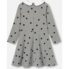 Girl polka dot Dress, Dark grey - Dresses - 2