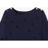 Girl Fleece Dress, Navy - Dresses - 3