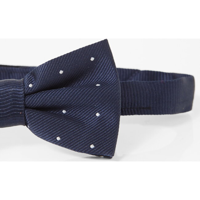 Polka Dot Bowtie, Navy - Bowties & Ties - 2