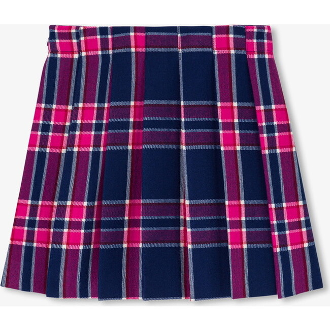 Girl Kilt Skirt, Blue/Multicolour - Skirts - 2