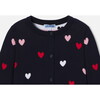 Girl Heart Jacquard Cardigan, Navy/Multicolour - Cardigans - 3