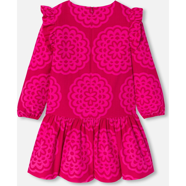 Girl Dress, with roSette print Pink/Multicolour - Dresses - 2