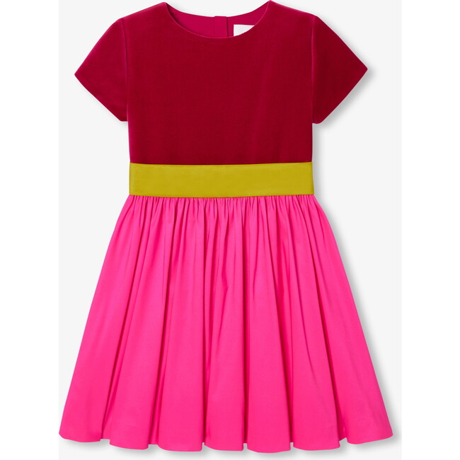 Girl Colorblock Dress, Pink/Multicolour