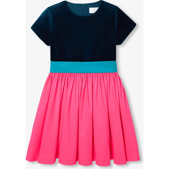 Girl Colorblock Dress, Pink/Blue