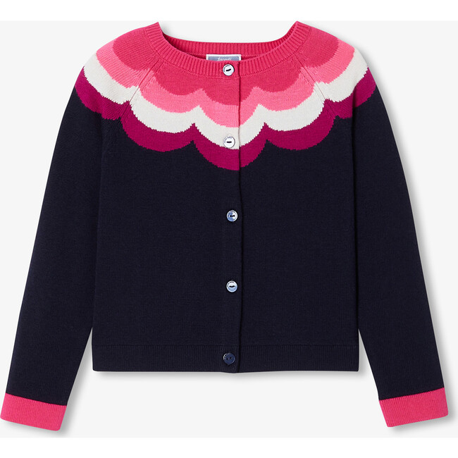 Girl Cardigan, Navy/Multicolour