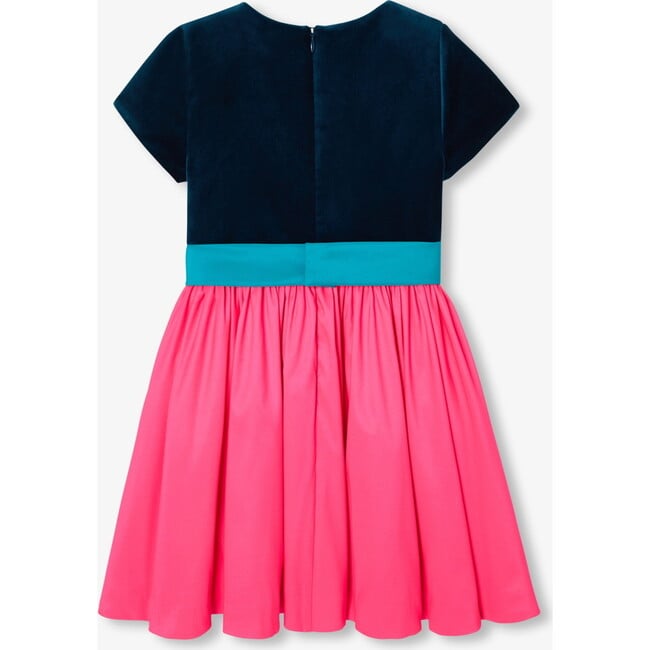 Girl Colorblock Dress, Pink/Blue - Dresses - 2