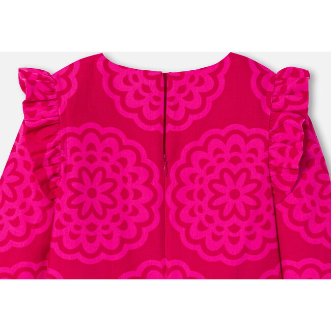 Girl Dress, with roSette print Pink/Multicolour - Dresses - 4