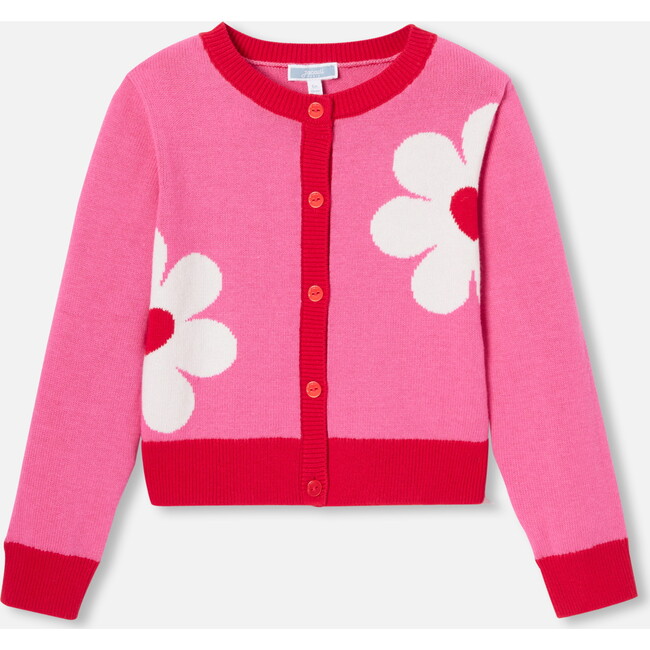 Girl Cardigan, Pink/Multicolour