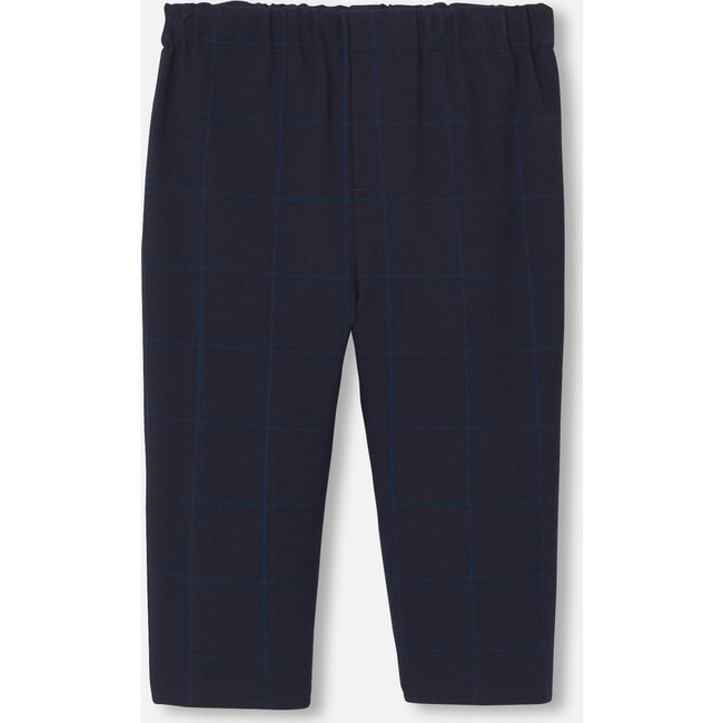 Checked Baby Boy Pants, Navy/Blue - Pants - 1