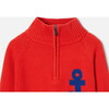 Boy Trucker Sweater, Bright Red - Sweaters - 3