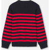 Child Sailor Sweater, Navy/Red - Sweaters - 2