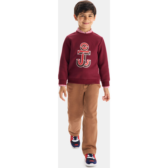 Boy Sweatshirt, Terracotta - Sweatshirts - 6