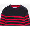 Child Sailor Sweater, Navy/Red - Sweaters - 3