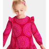 Girl Dress, with roSette print Pink/Multicolour - Dresses - 7