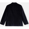 Boy Velvet Jacket, Navy - Jackets - 2