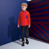 Boy Trucker Sweater, Bright Red - Sweaters - 5