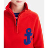 Boy Trucker Sweater, Bright Red - Sweaters - 7