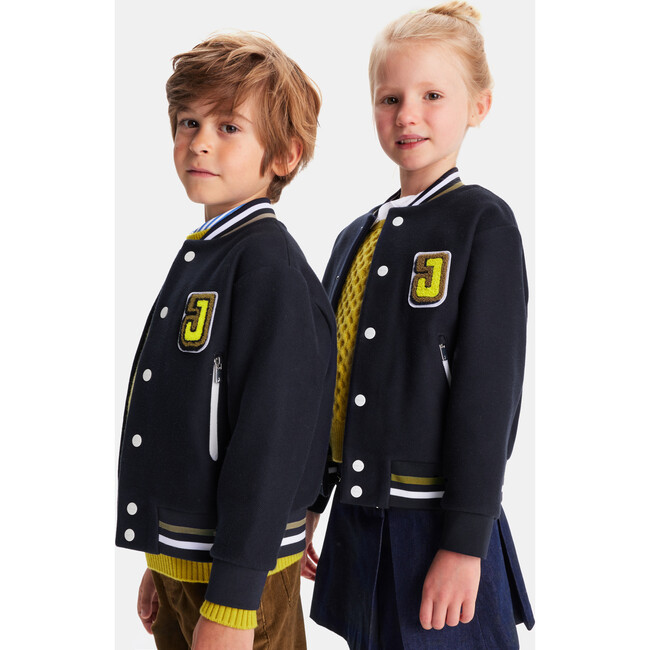 Child Varsity Jacket, Navy - Jackets - 5