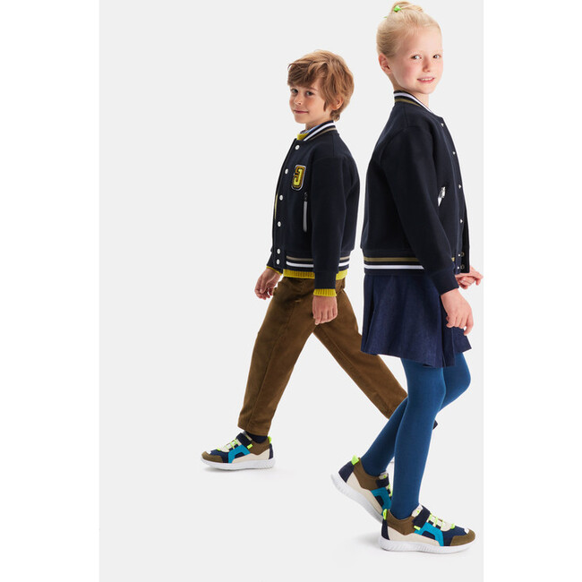 Child Varsity Jacket, Navy - Jackets - 6