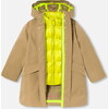 Girl 3-in-1 Parka, Sand - Jackets - 9