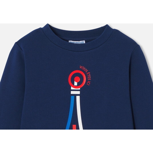 Boy Sweatshirt, Navy Blue - Sweatshirts - 3