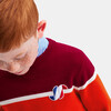 Boy Colorblock Sweater, Navy/Red - Sweaters - 3