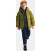 Boy Hooded Jacket, Khaki - Jackets - 6