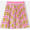 Girl Tartan Skirt, Mustard/Multicolour - Skirts - 1 - thumbnail