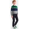 Boy Colorblock Sweater, Grey/Multicolour - Sweaters - 3