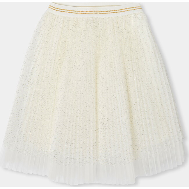 Girl Tulle Skir,t White/Gold