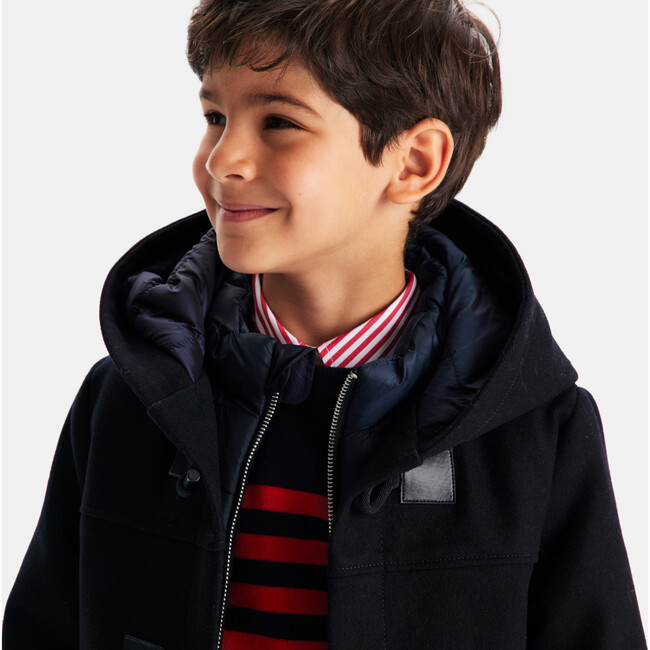 Boy Duffle Coat, Navy - Coats - 6