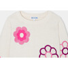 Girl Sweater, White/Pink - Sweaters - 3